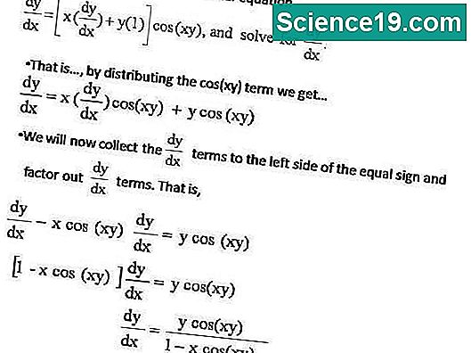 Dy / dx ile Nasıl Bulunur? Y = sin (xy) ile benzer bir denklem verilen ...